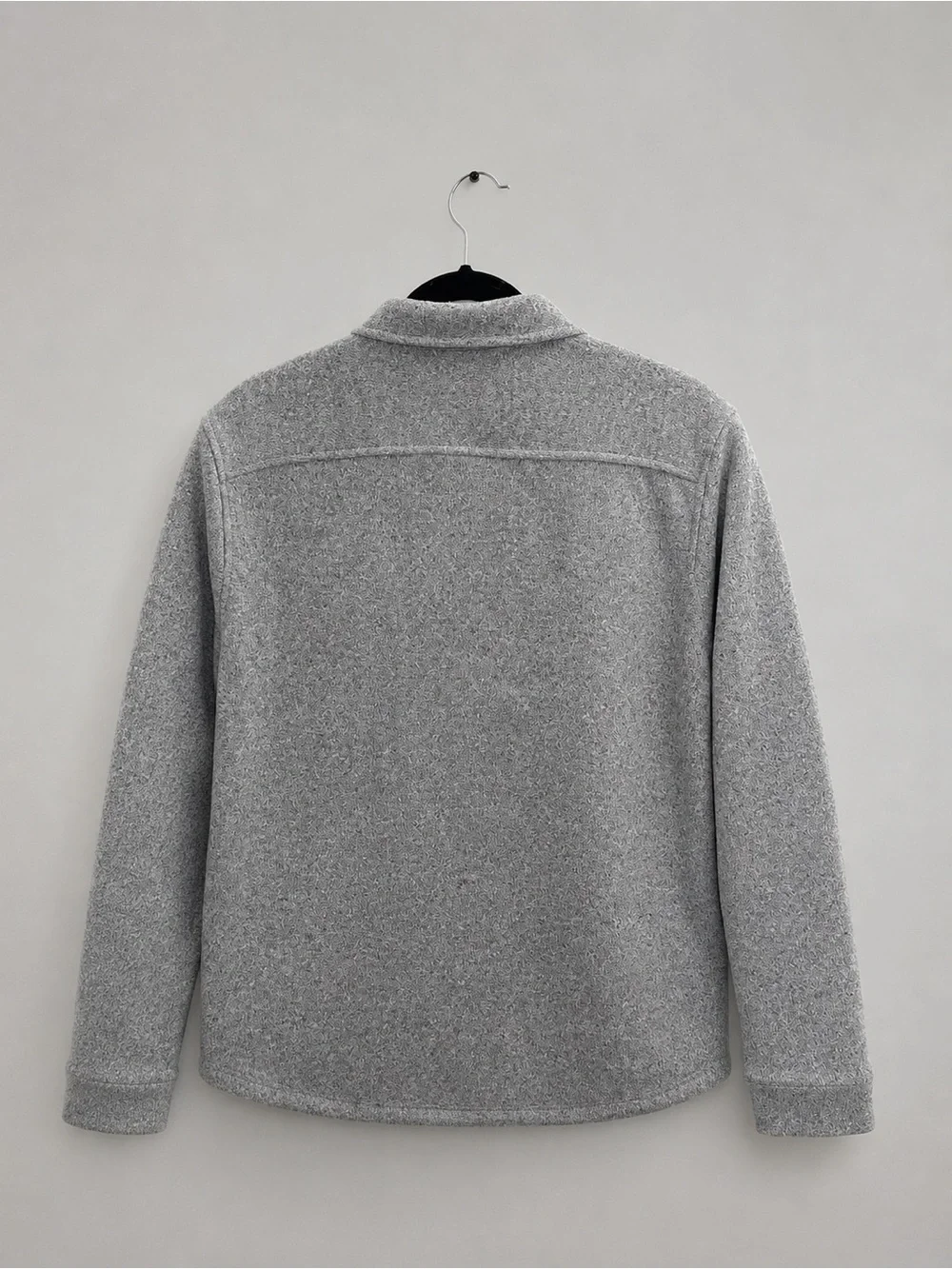 Old Navy Grey Button-Front Wool Shirt Jacket